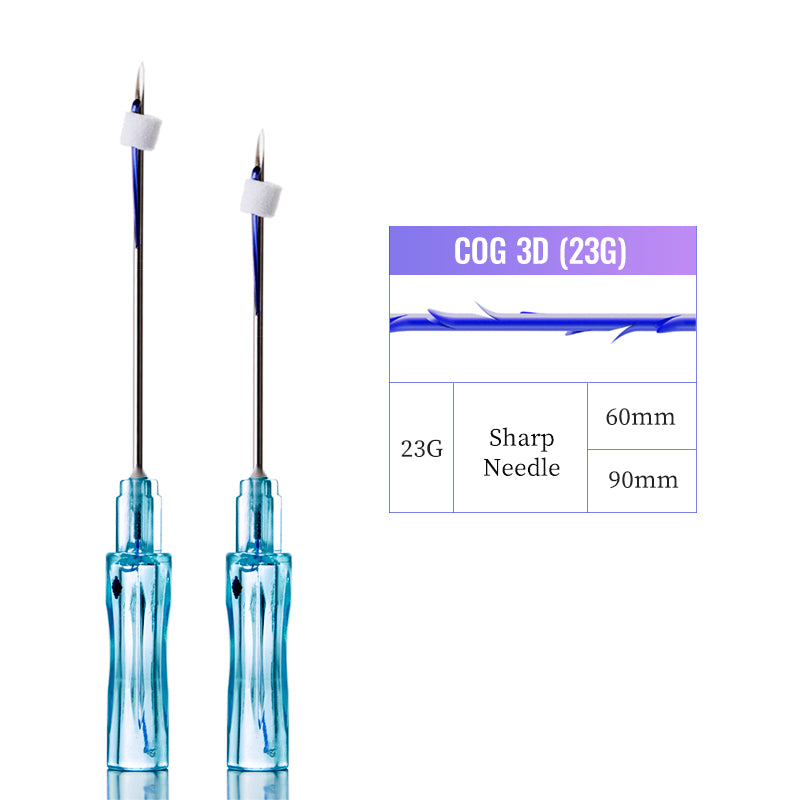 Auro Pdo Cog 3D Thread For Face Lift sharp  blunt needle Barbed thread lifting effect