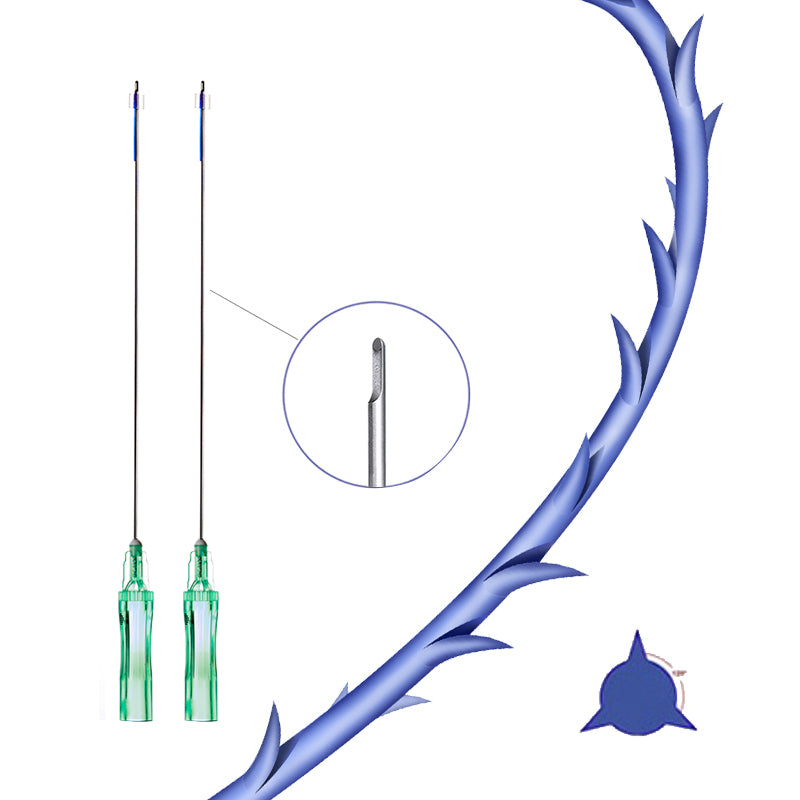 Auro Pdo Cog 3D Thread For Face Lift sharp  blunt needle Barbed thread lifting effect