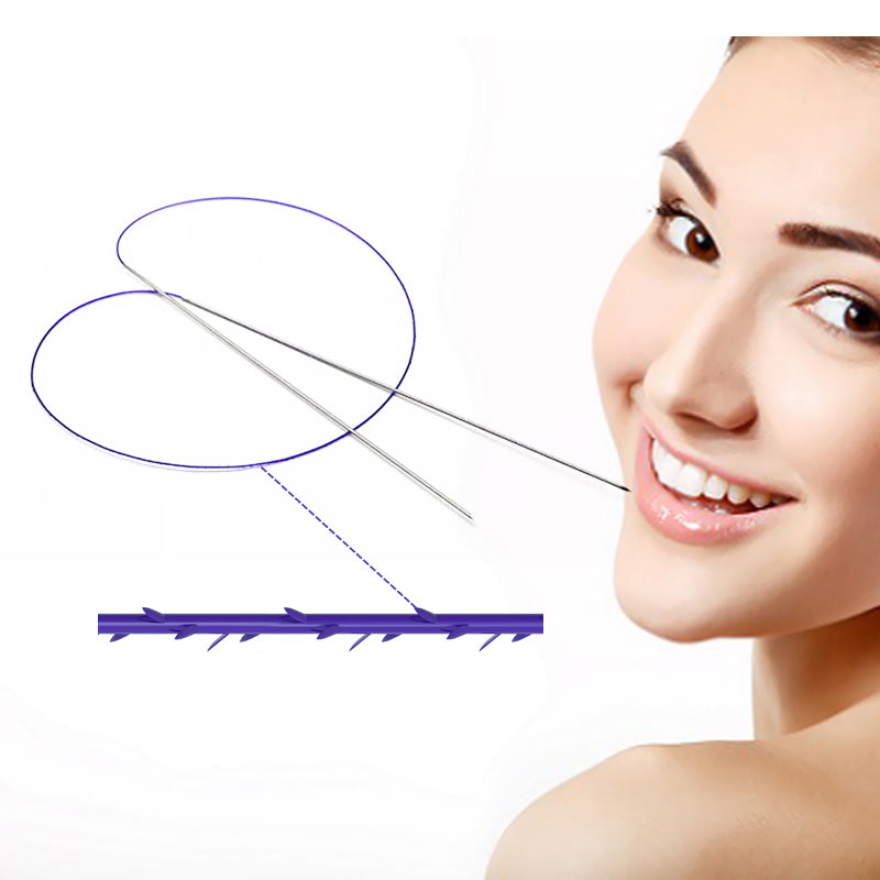 D.seahorse Pdo Cog Thread Double Needle  For Jainline Lift sharp Blunt 5PCS