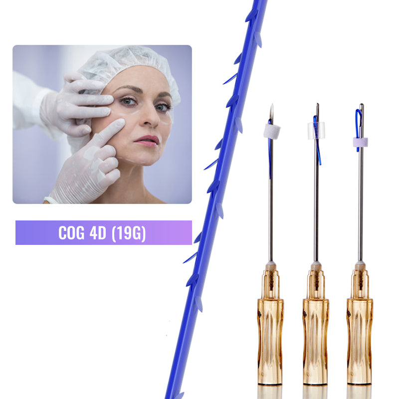 Auro Pdo Cog 4D Thread For Face Lift sharp  Blunt needle  Long Lasting Barbed thread