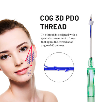 Deenora Pdo Cog 3D Thread For Face and Body Lift Sharp  Blunt Needle