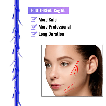 D.seahorse Pdo Cog 6D Thread Hot Sale  Blunt L W  Long Lasting Barbed thread