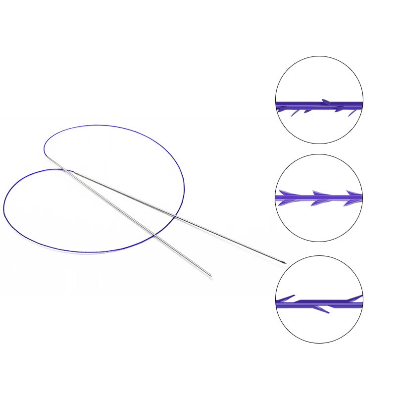 Auro Pdo Double Needle Thread For Eyebrow Jaline  Lift sharp Blunt 5PCS