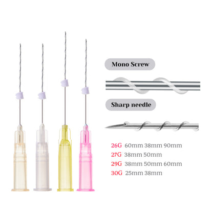 Auro PCL Mono Screw Thread Sharp Needle 26gG 29G 30G 27G