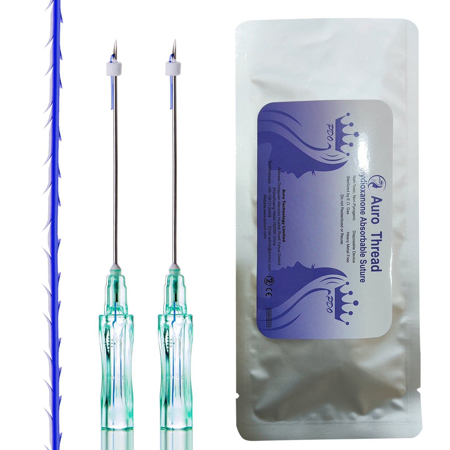 Auro Pdo Cog 4D Thread For Face Lift sharp  Blunt needle  Long Lasting Barbed thread