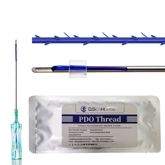 D.seahorse Pdo Cog Thread  4D For Face Lift sharp  Blunt needle