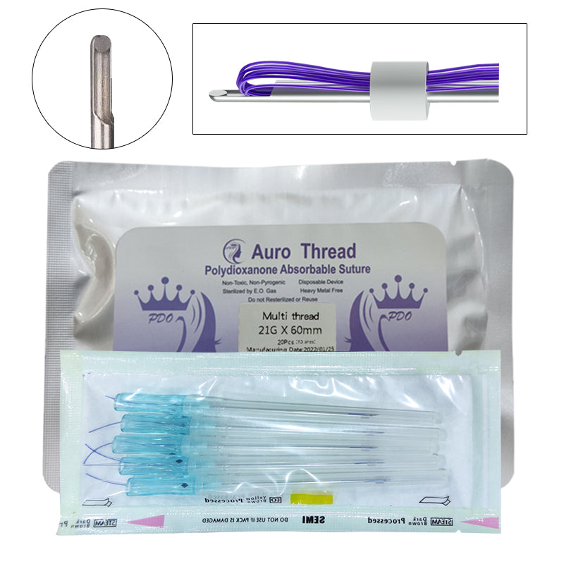 Auro Pdo Multi Thread For nasolabial folds Lift 20pcs