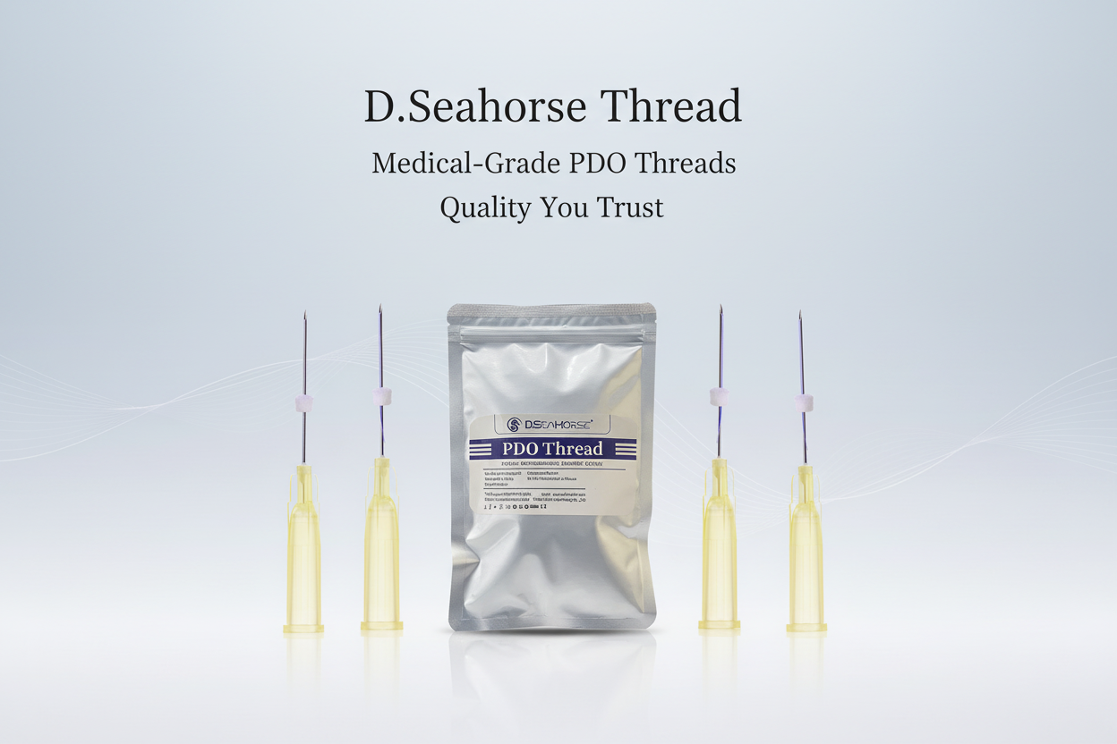 D.Seahorse Thread Medical Pastel Background