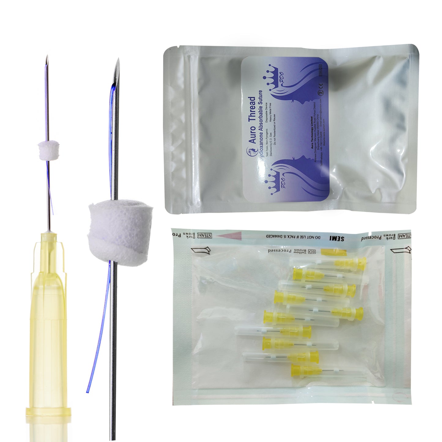 Auro Pdo mono thread for face neck lift  smooth  thread Effectively smooths fine lines sharp